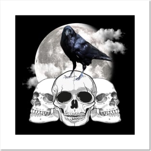 Raven & Skulls Posters and Art